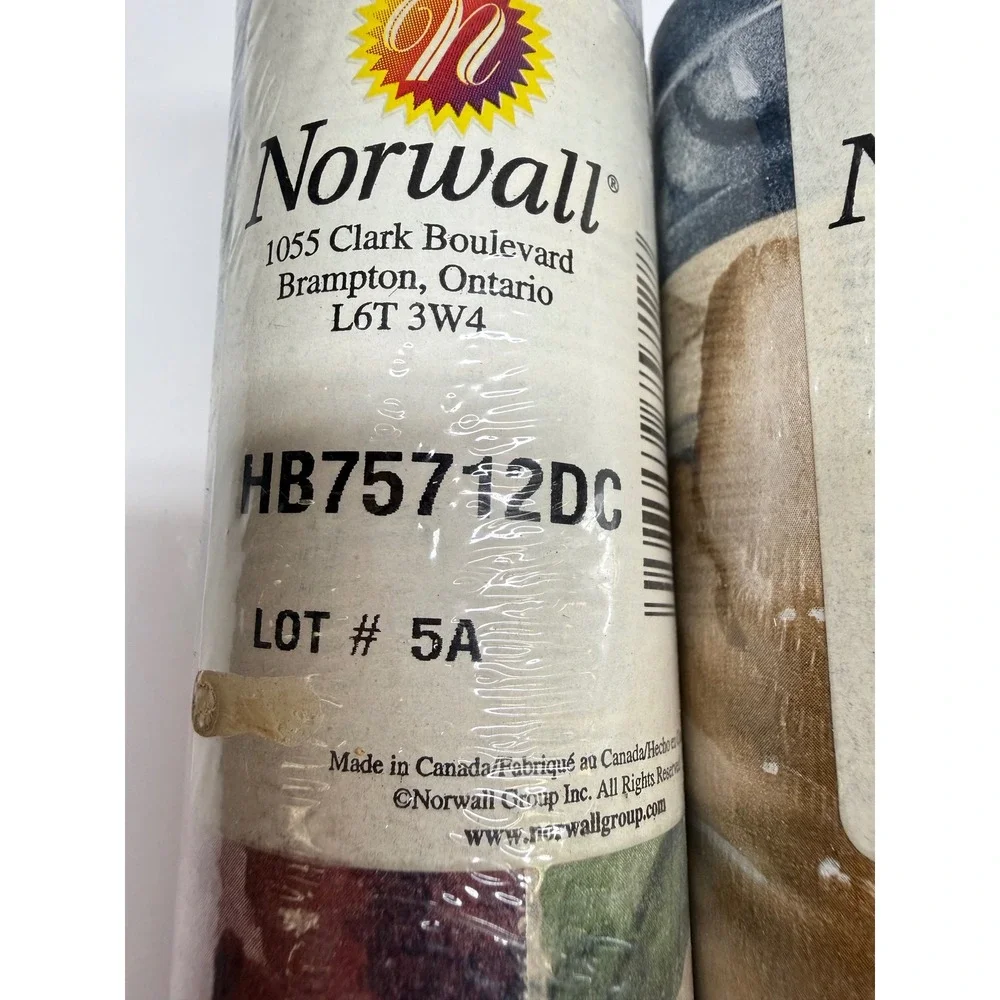 Norwall Floral Wallpaper Border Blue Burgundy Gold 2 Rolls HB75712DC Lot 5A